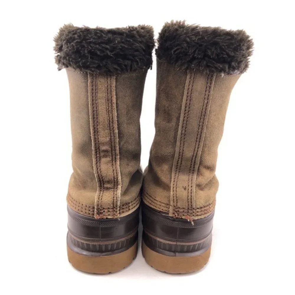 Sorel Brown Leather Waterproof Winter Snow Boots 8